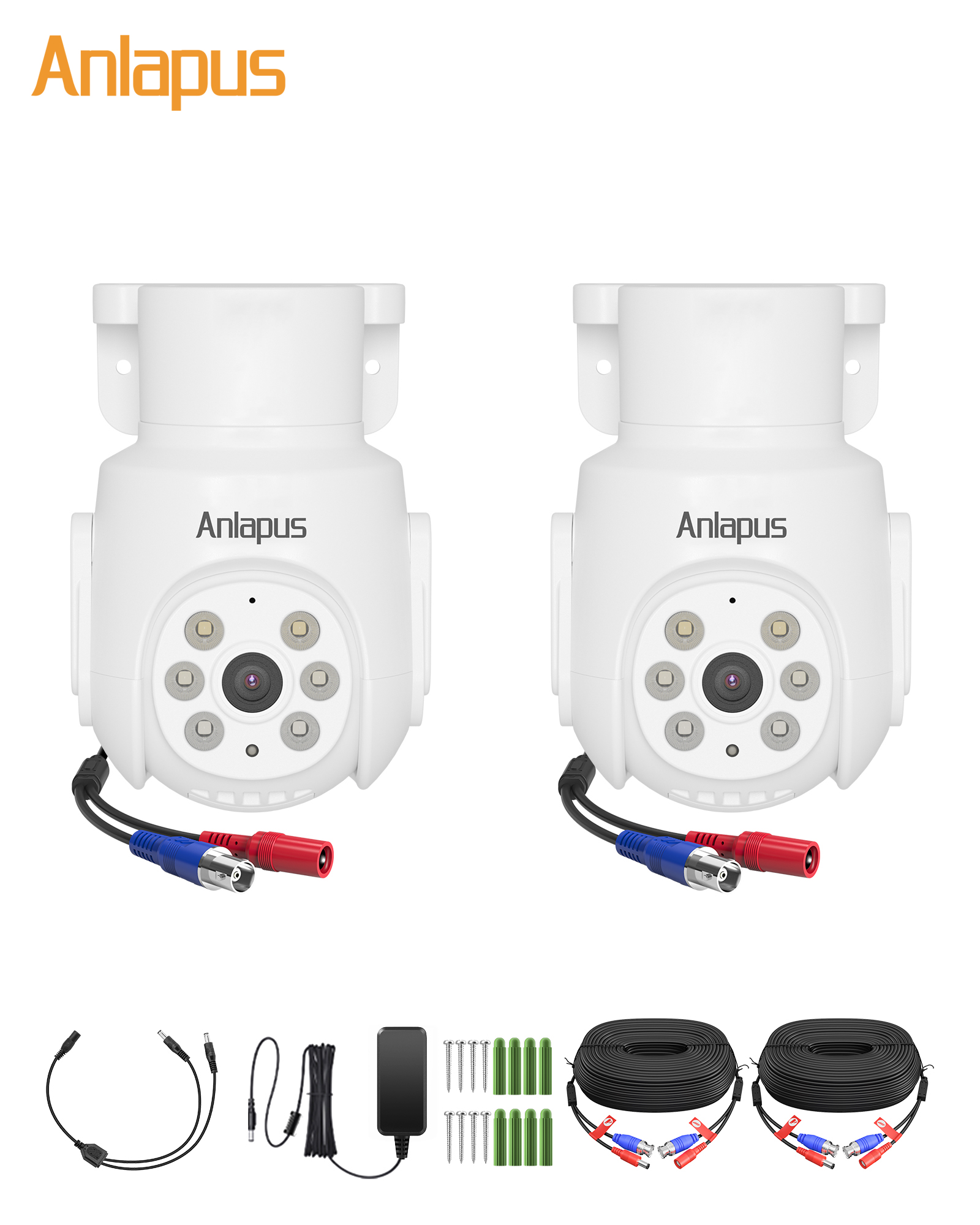 Home Security And Camera System - Anlapus 5MP Pan Tilt Wired Security