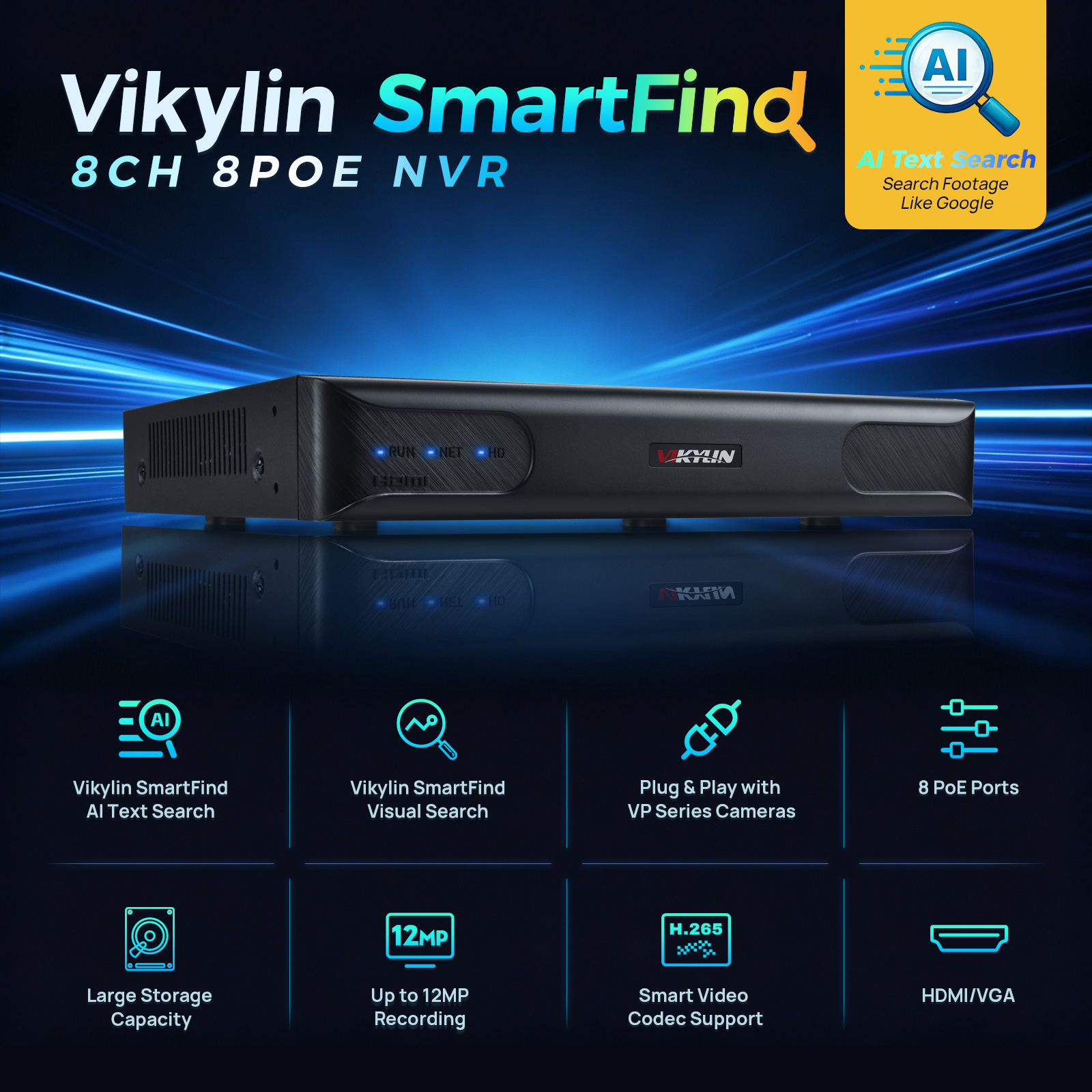 Home Security And Camera System - Vikylin 4K NVR UP to 12MP
