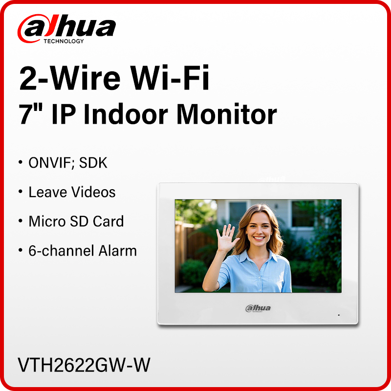 Home Security Monitor - Dahua 2-Wire WiFi Indoor Monitor 7