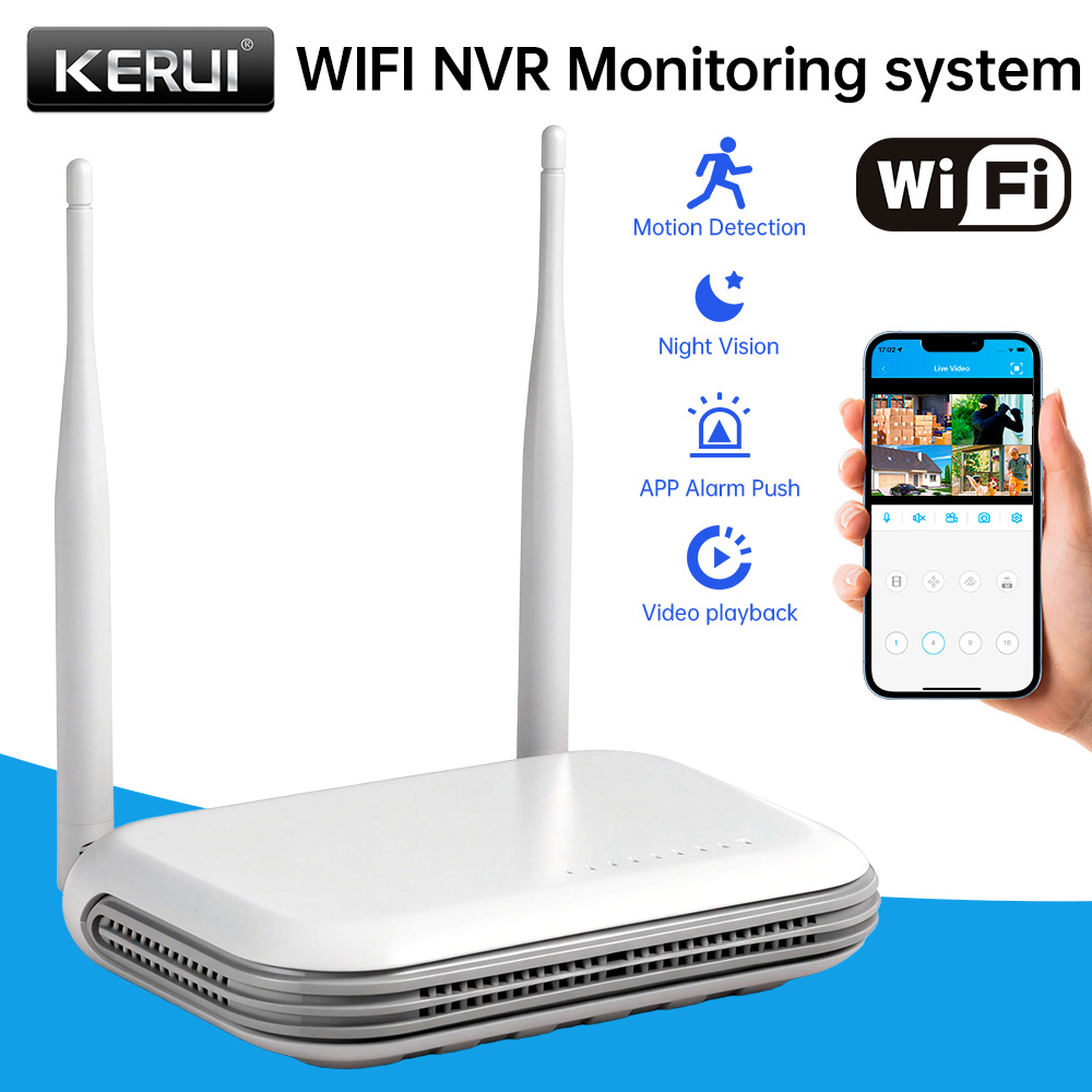 Home Security And Camera System - KERUI Mini Network WIFI 8CH NVR