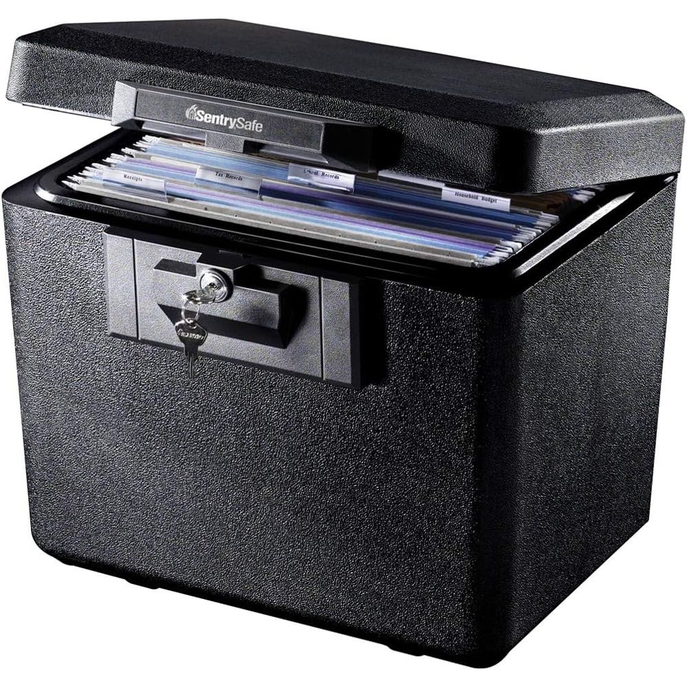 Home Security Key Box - Key-Locked Document Storage Box, Secure Files