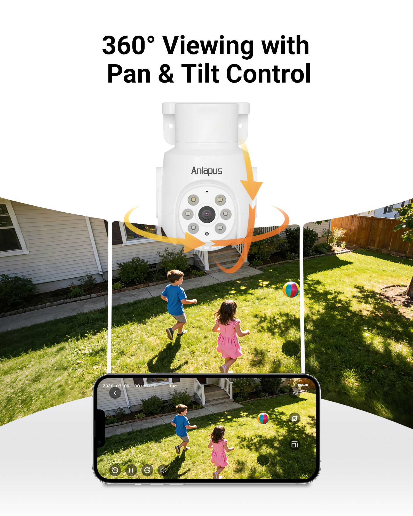 Anlapus 5MP Pan Tilt Wired Sec - Home Security And Camera System 评论和价格