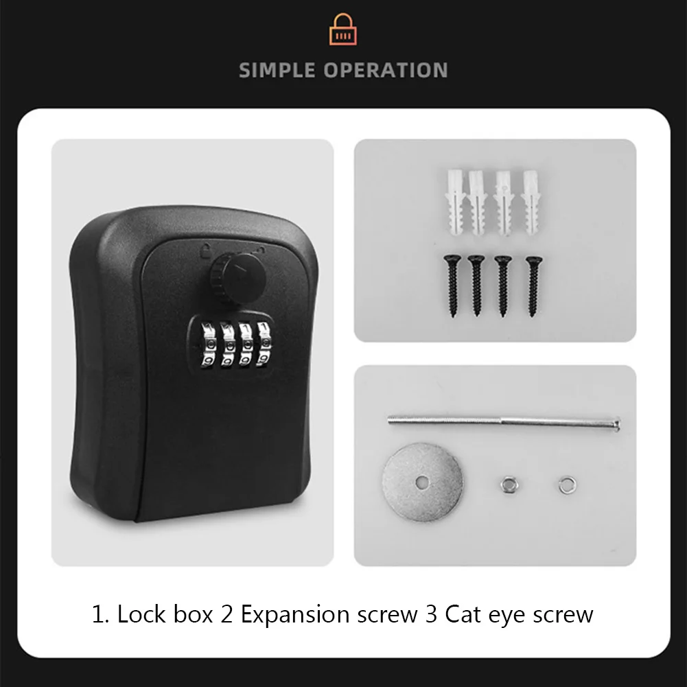 Key Storage Box Wall-Mounted R - Home Security Key Box 评论和价格