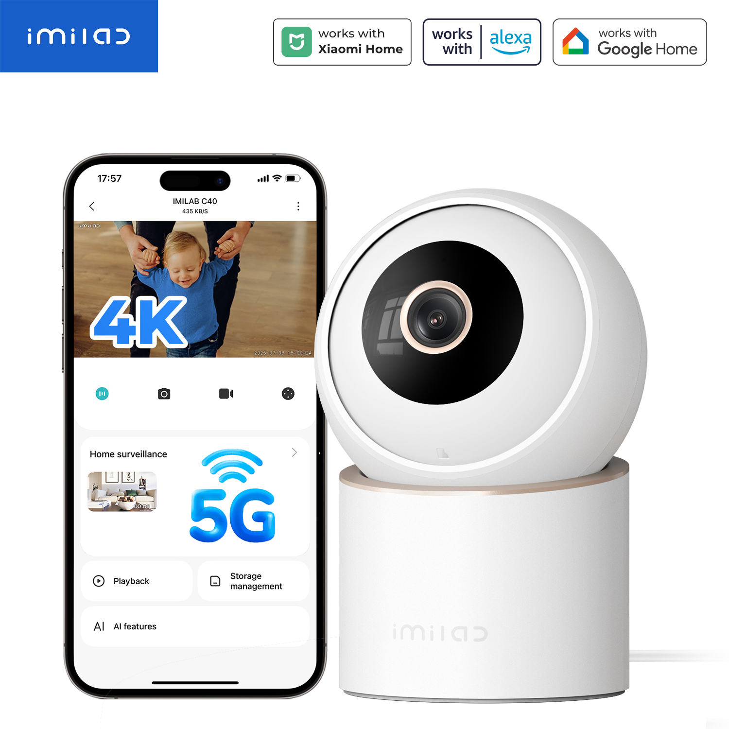 IMILAB C40 Home Security 5G Wi - Xiaomi Home Security 360 评论和价格