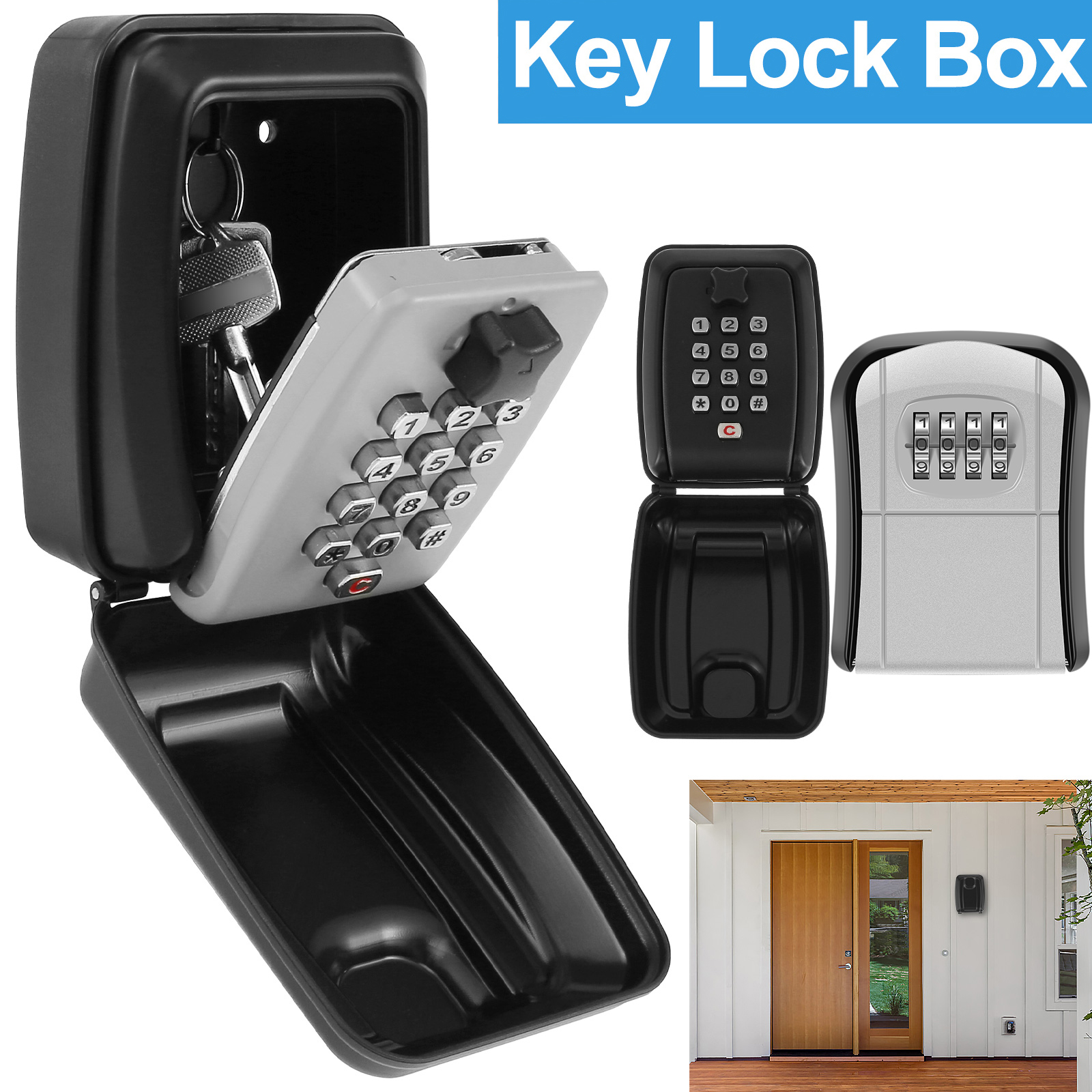 Key Lock Box Wall-Mount Secret - Home Security Key Box 评论和价格