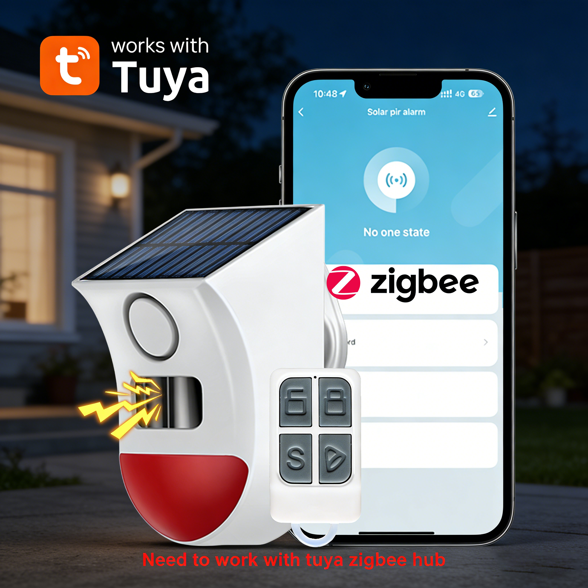 Tuya Zigbee Solar Siren Alarm  - Home Security Equipment 评论和价格