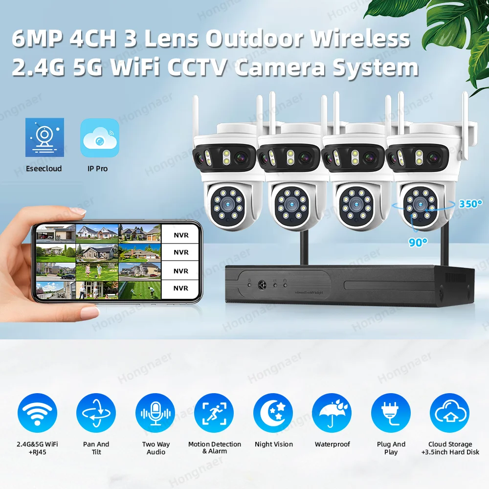 2026 Hongnaer 6MP 4CH 3 Lens 2 - Home Security And Camera System 评论和价格