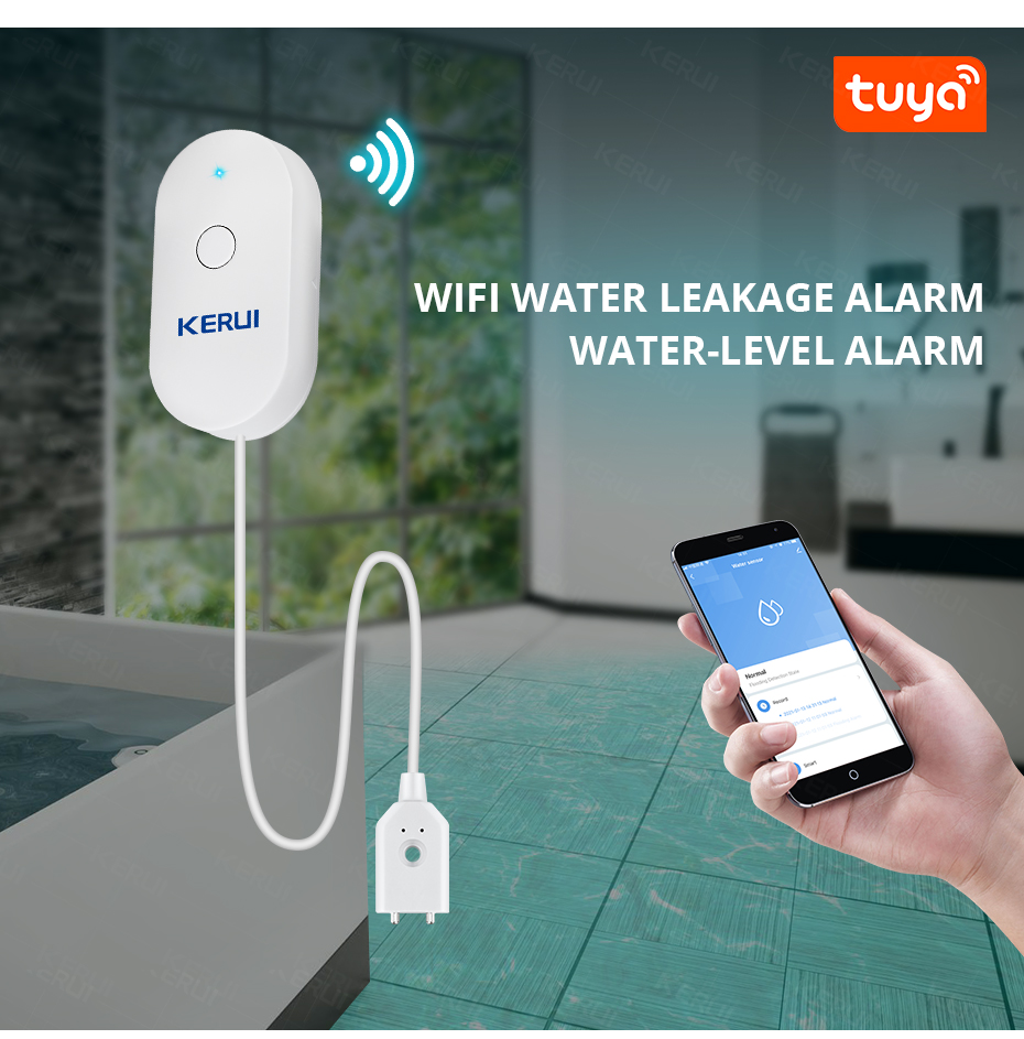 KERUI Smart  WiFi Water Sensor - Home Security Monitor 评论和价格