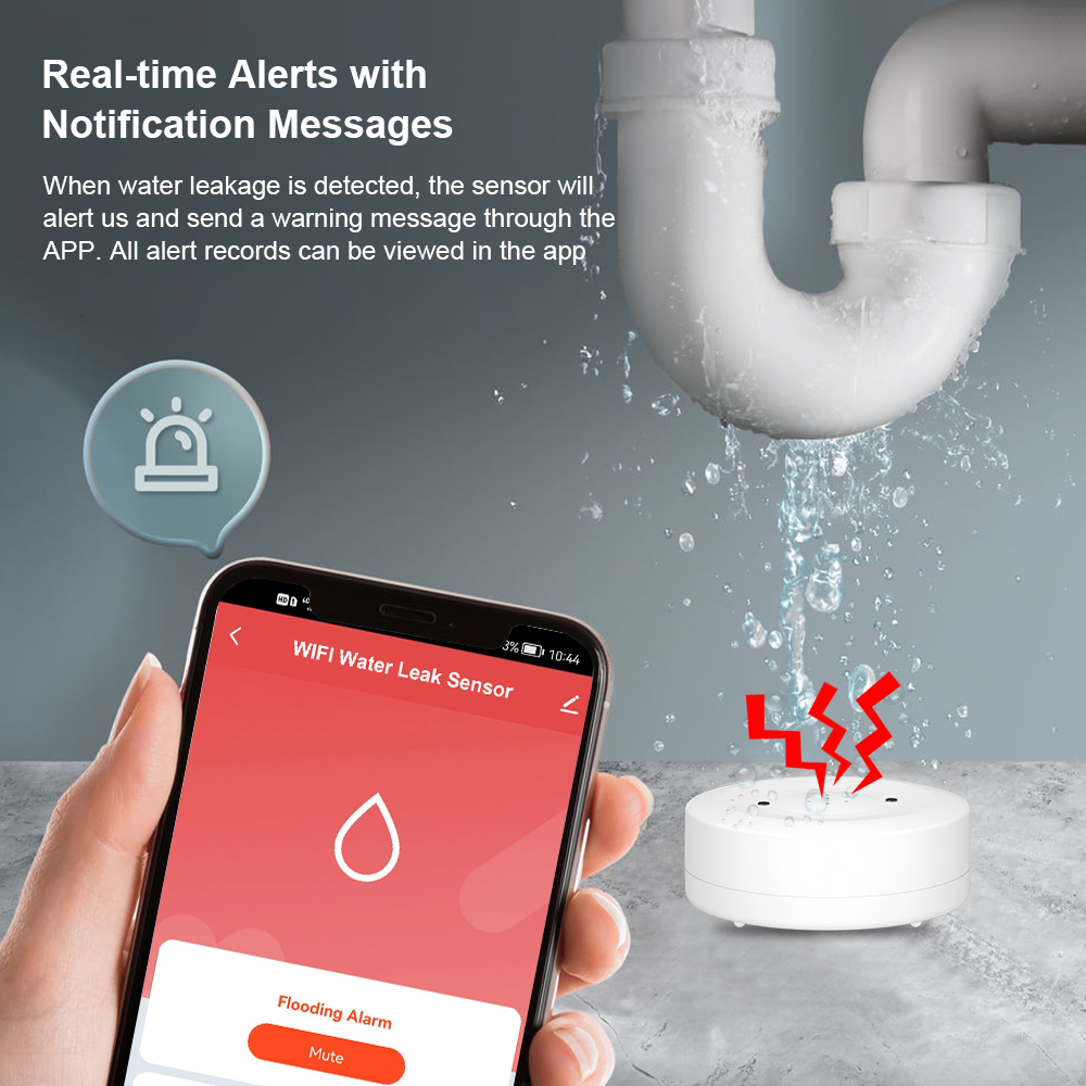 ONENUO WiFi Tuya Water Leak Se - Home Security Monitor 评论和价格