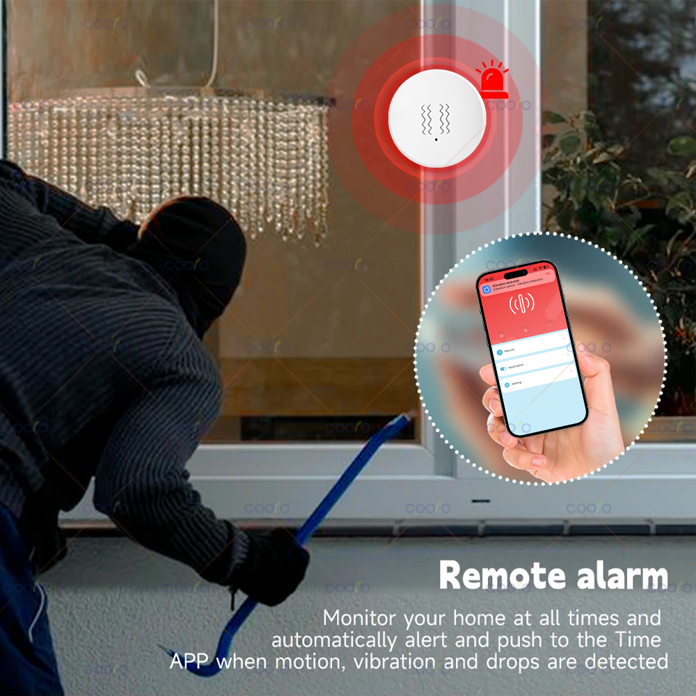 ZigBee Tuya Smart Vibration Se - Home Security Monitor 评论和价格