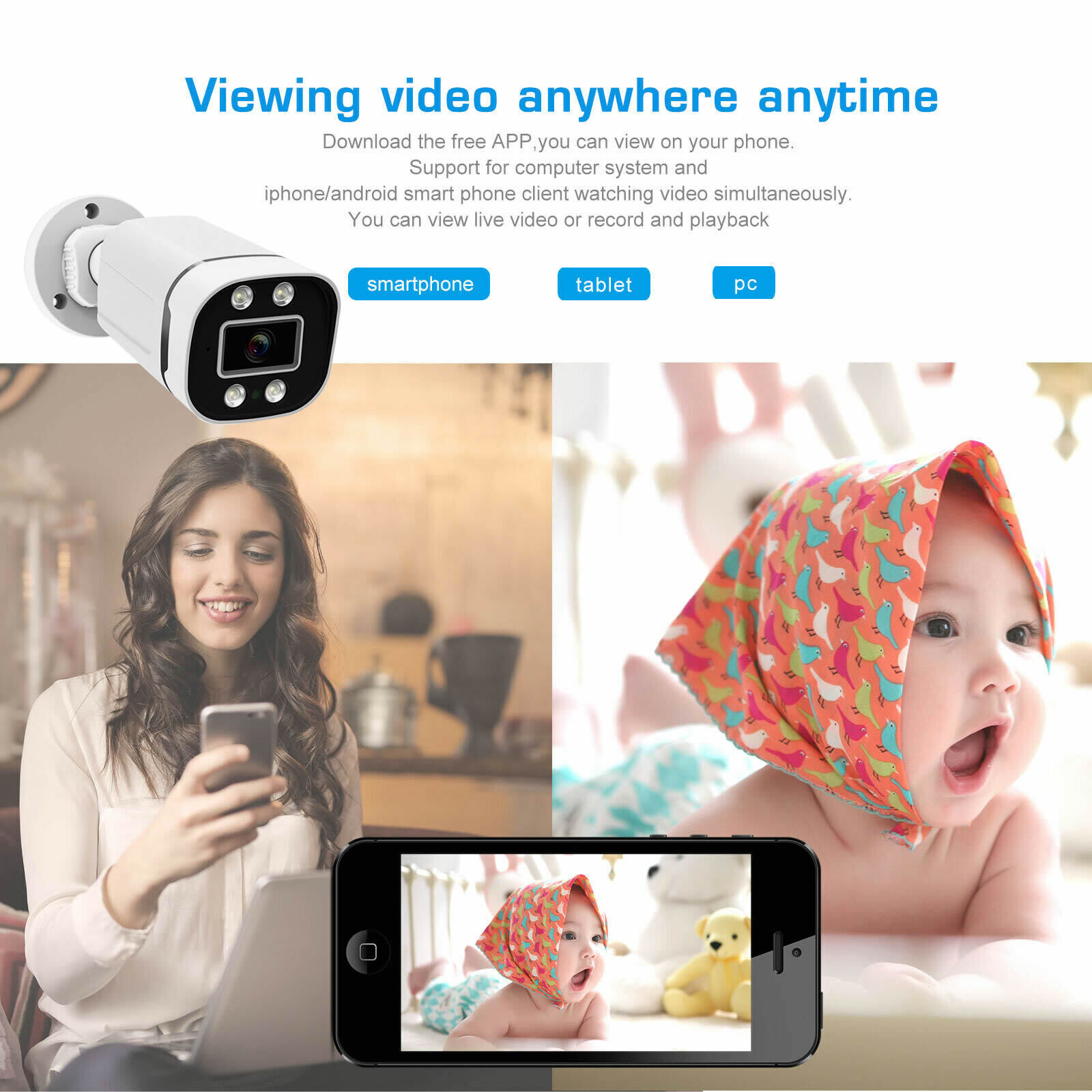 4CH 8CH AHD 2MP 5MP AHD Outdoo - Home Security And Camera System 评论和价格