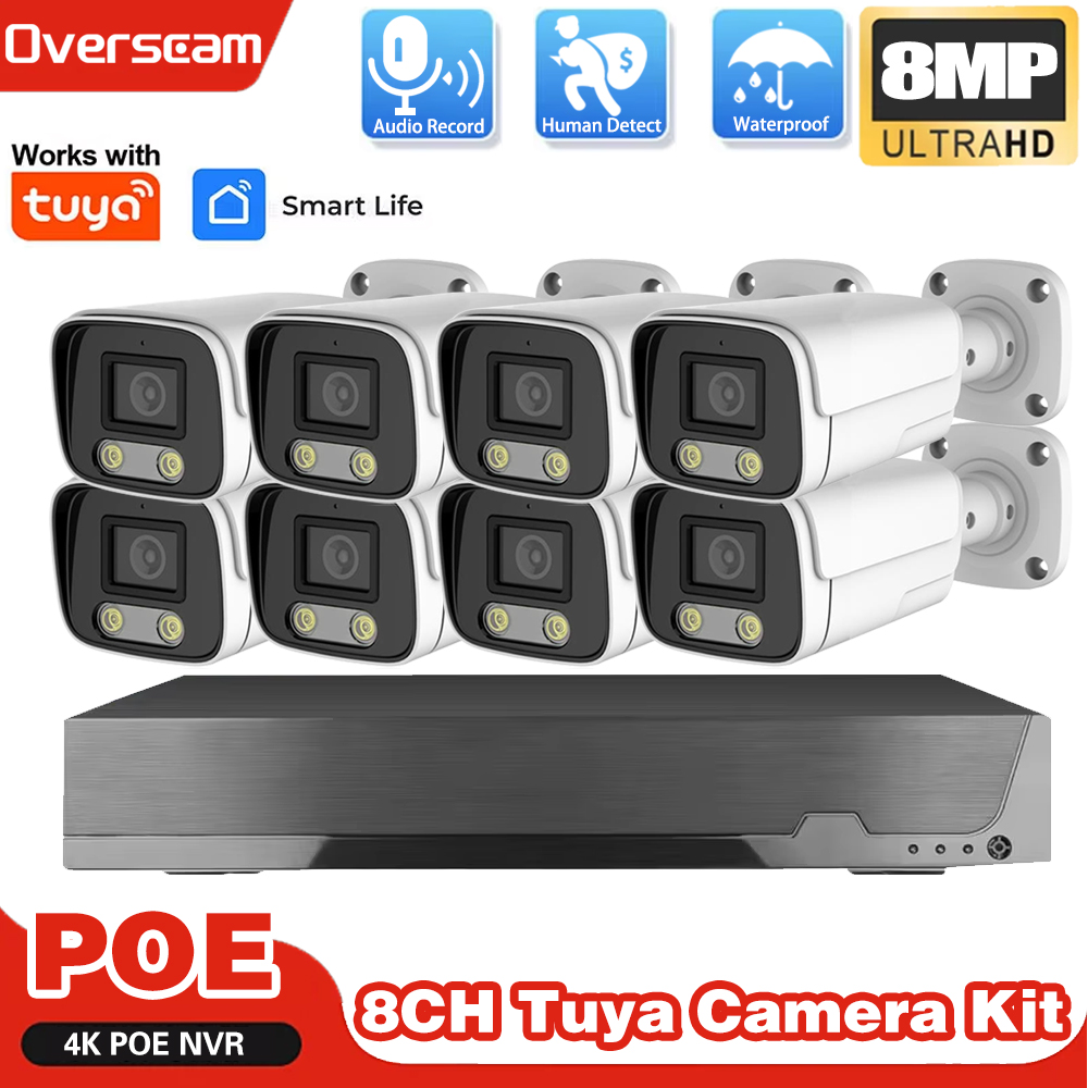 4K 8CH Tuya Smartlife Home POE - Home Security And Camera System 评论和价格